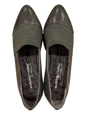 Walking Cradles Black Textured Two-Tone Loafers, women’s size 8.5
